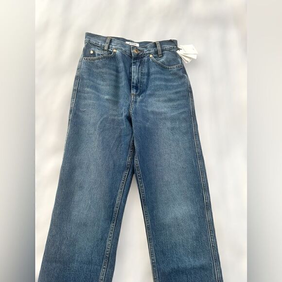 SANDRO Faded Jeans Straight Leg Style Size 36 (4-6) - Picture 6 of 16